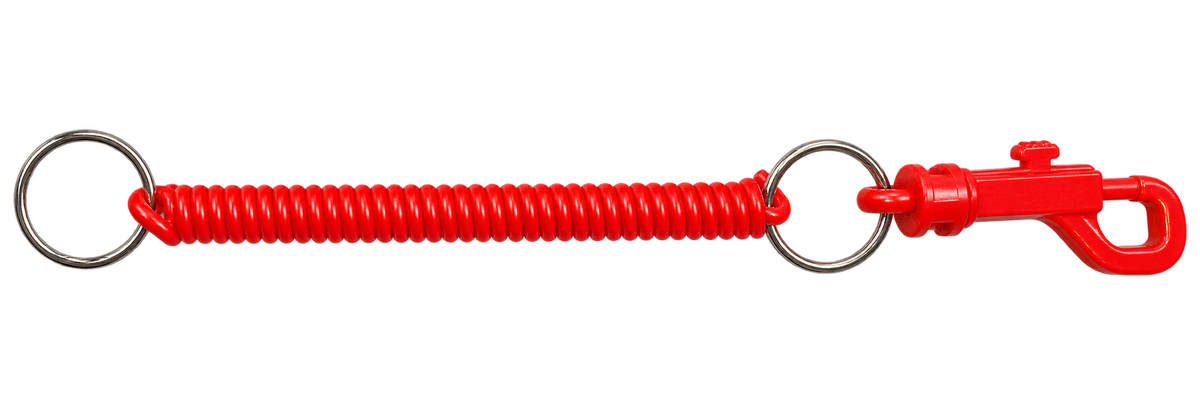 Spiral-Schlüsselanhänger mit Karabinerhaken