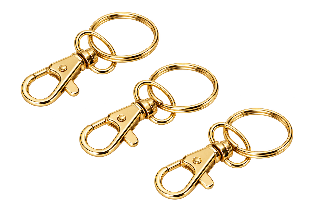 Silca Karabinerhaken 39 × 18 mm goldfarben (VE:12 Stück)