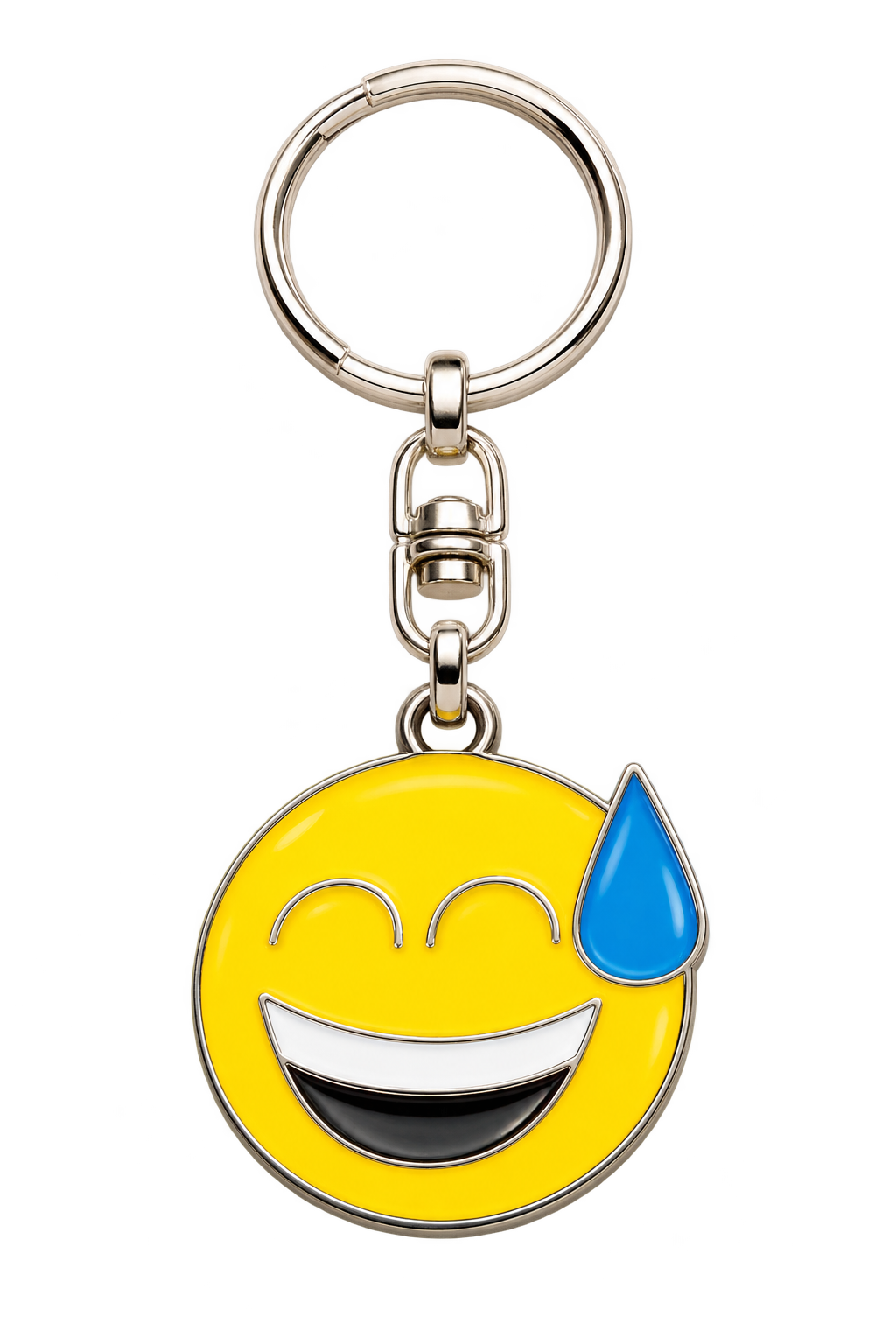 Emoji-Schlüsselanhänger – Lachendes Gesicht mit Tropfen