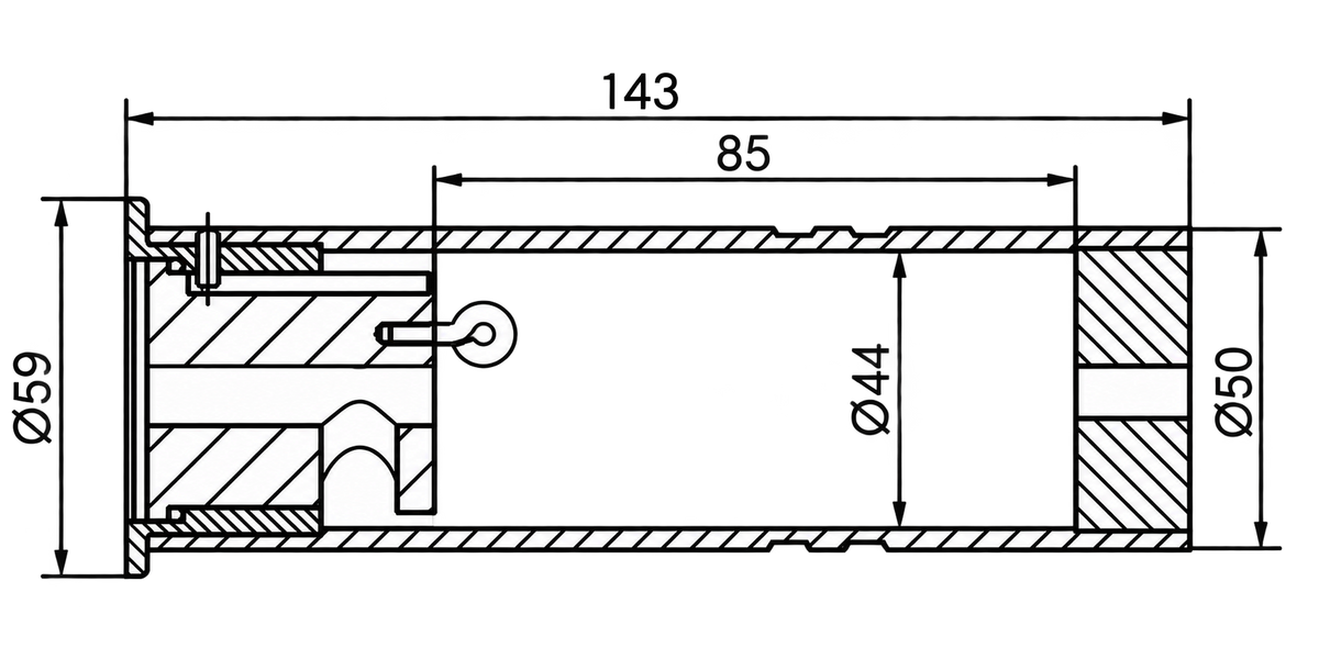 Rohrtresor RT 50 mit Kernziehschutz und Schutzklappe