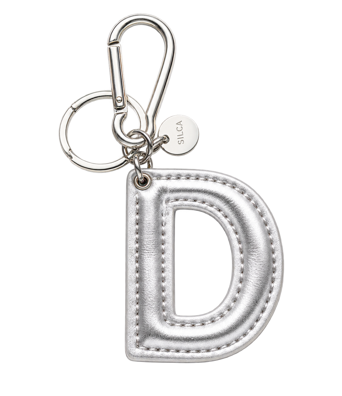 Schlüsselanhänger „D“ – Silber