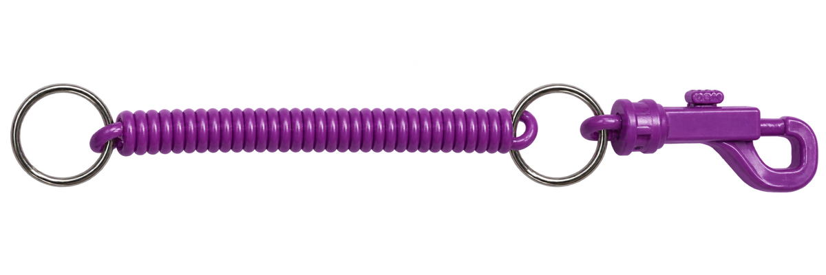 Spiral-Schlüsselanhänger mit Karabinerhaken