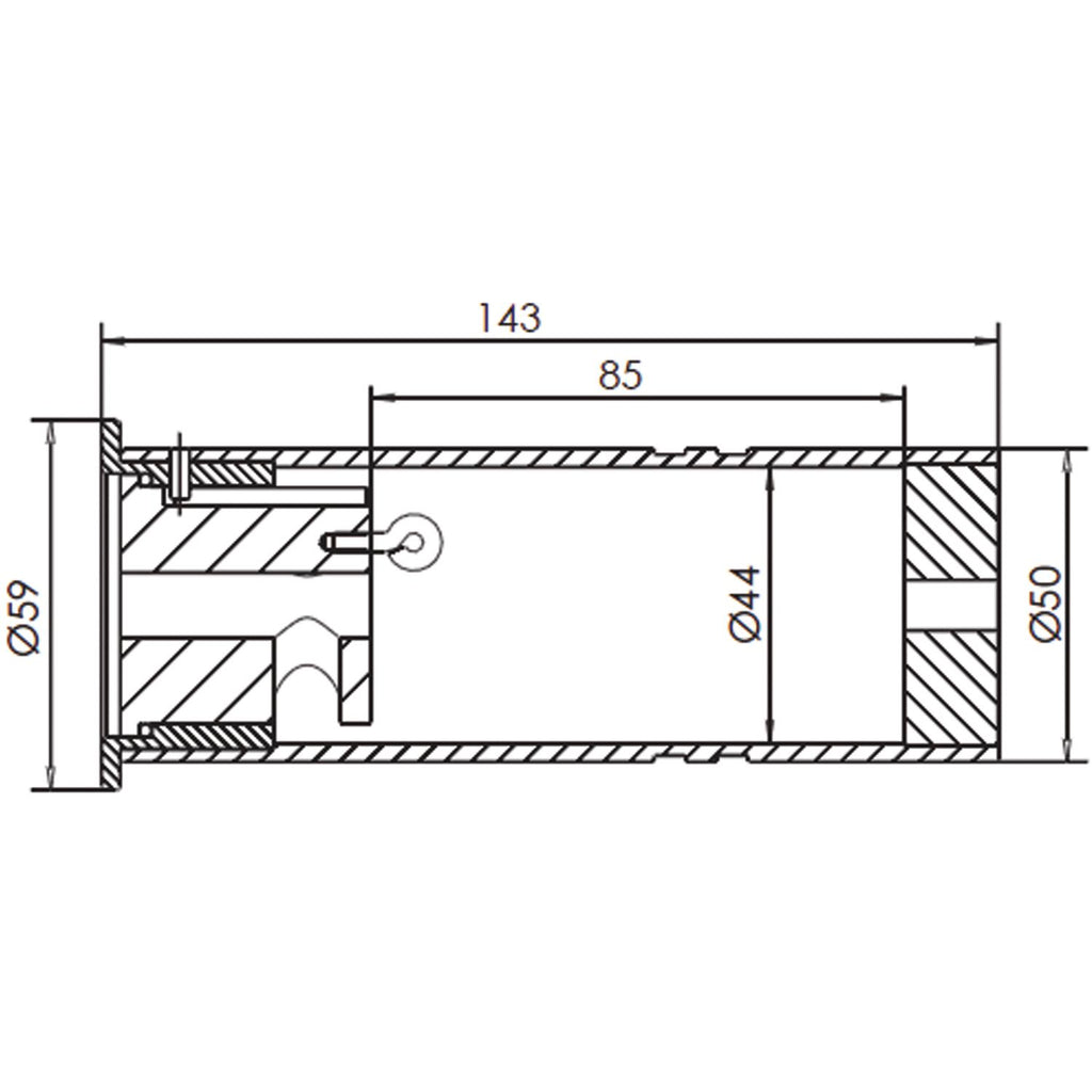 Rohrtresor RT 50 (Verschlussdeckel Aluminium)